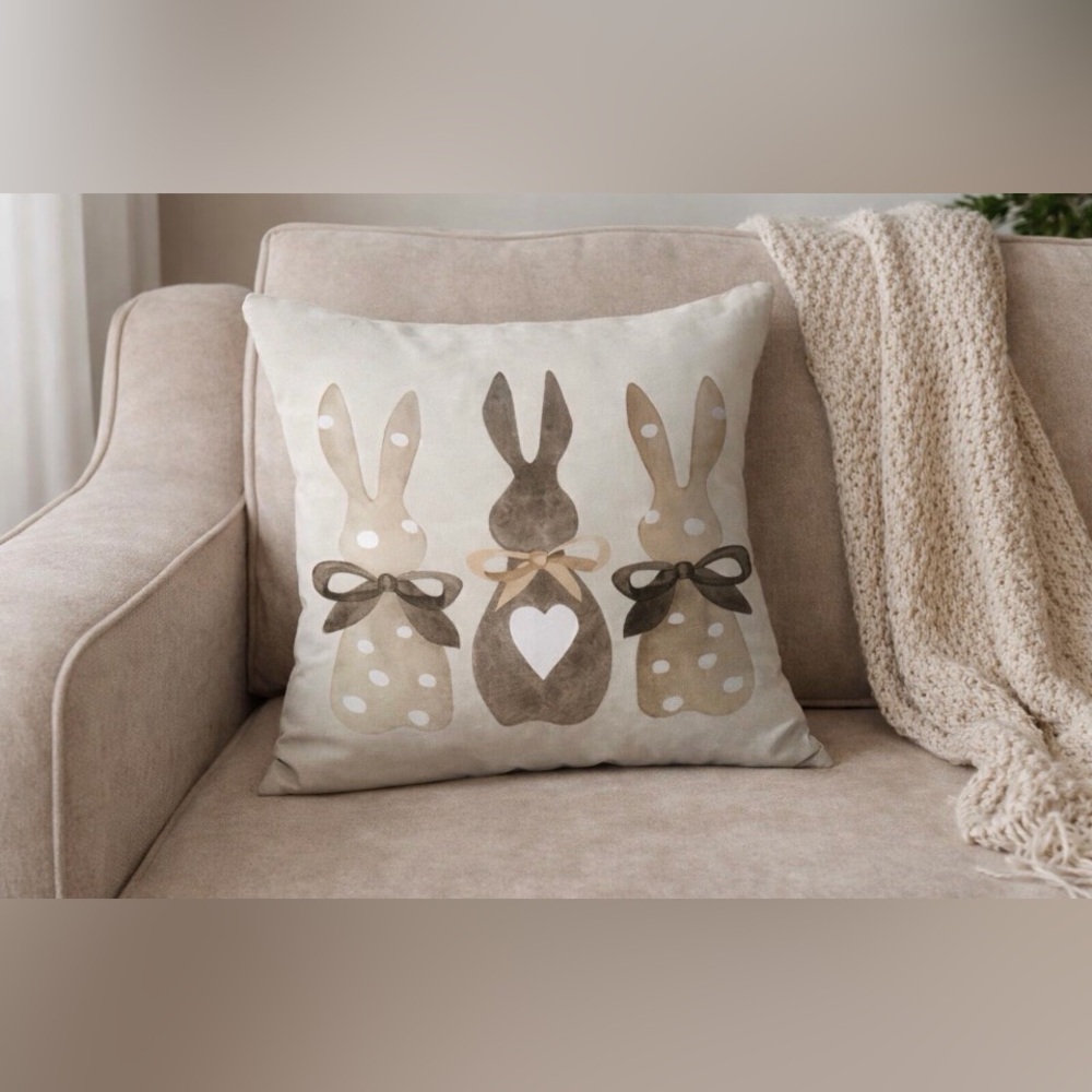 🌙 B136 Charming Bunny Pillow cover